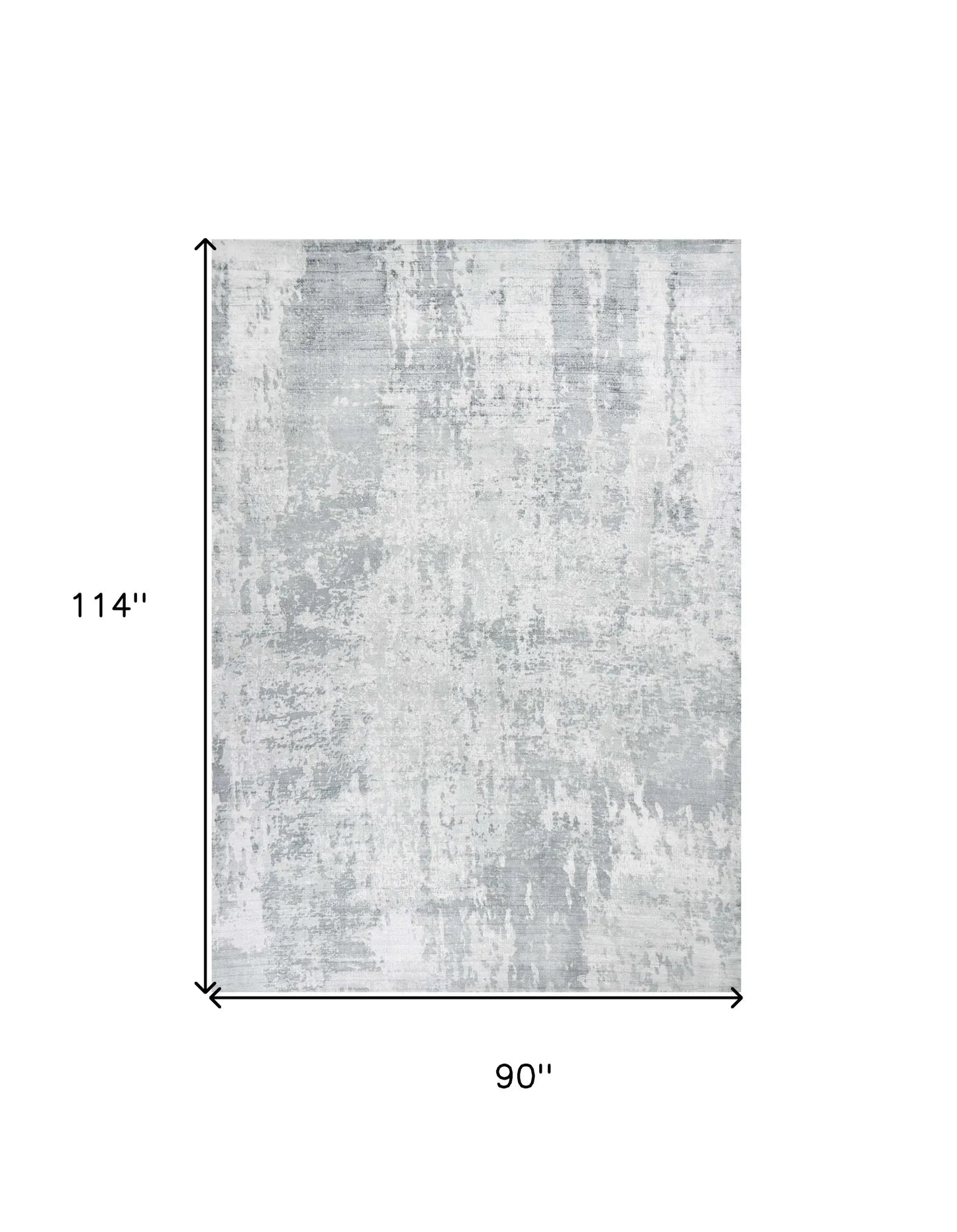 8' X 10' Dew Grey Hand Loomed Abstract Brushstroke Indoor Area Rug - Homeroots - Flyclothing LLC
