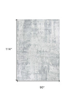 8' X 10' Dew Grey Hand Loomed Abstract Brushstroke Indoor Area Rug - Homeroots - Flyclothing LLC