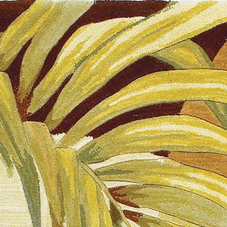 8' X 11' Wool Beige With Greenery Area Rug - Homeroots - Flyclothing LLC