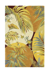 8' X 11' Wool Beige With Greenery Area Rug - Homeroots - Flyclothing LLC