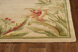 8' X 11' Wool Ivory Tropical Greenery Area Rug - Homeroots - Flyclothing LLC