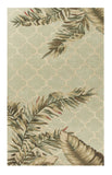9' X 12' Sage Green Hand Tufted Tropical Quatrefoil Indoor Area Rug - Homeroots