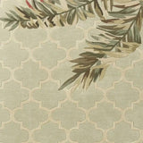 9' X 12' Sage Green Hand Tufted Tropical Quatrefoil Indoor Area Rug - Homeroots