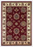 10' X 13' Red Ivory Machine Woven Floral Traditional Indoor Area Rug - Homeroots