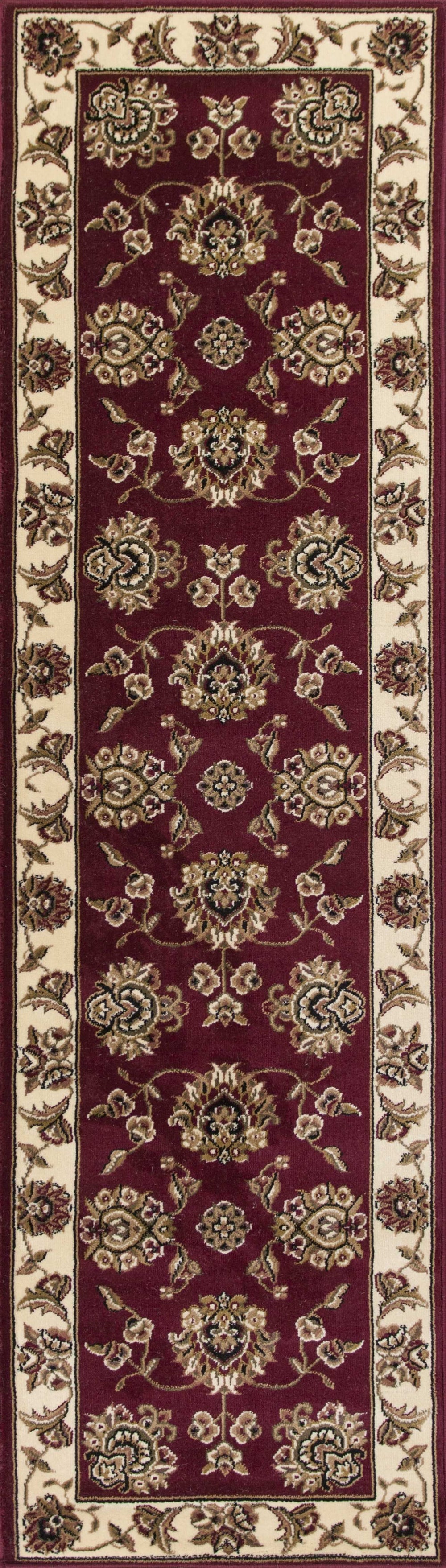 10' X 13' Red Ivory Machine Woven Floral Traditional Indoor Area Rug - Homeroots - Flyclothing LLC