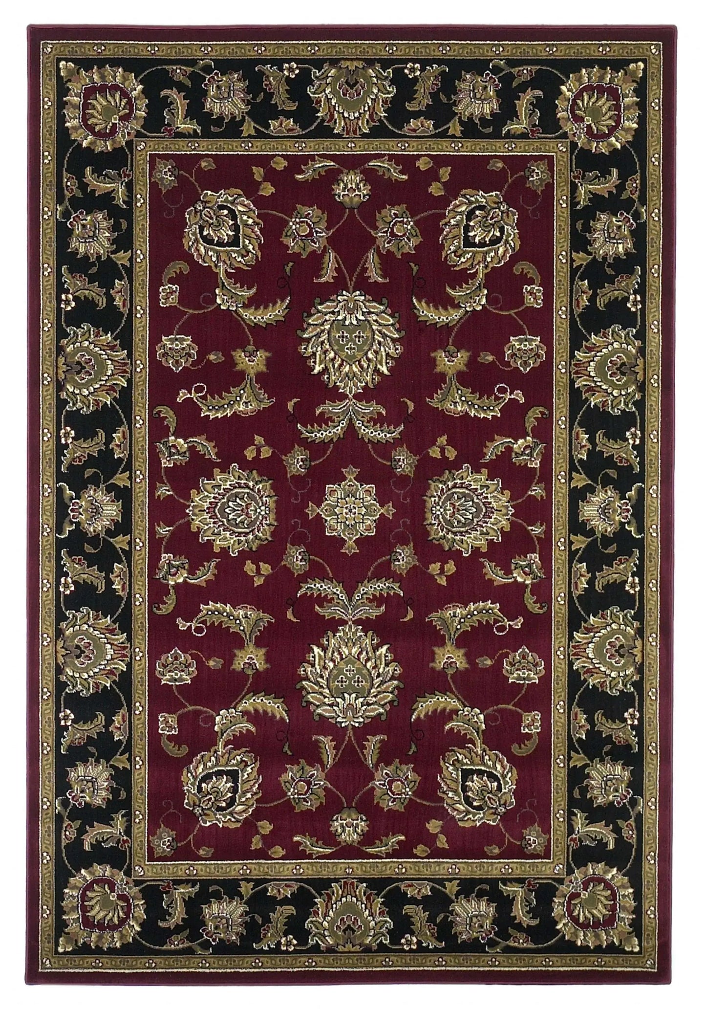 9' X 13' Red and Black Area Rug - Homeroots - Flyclothing LLC