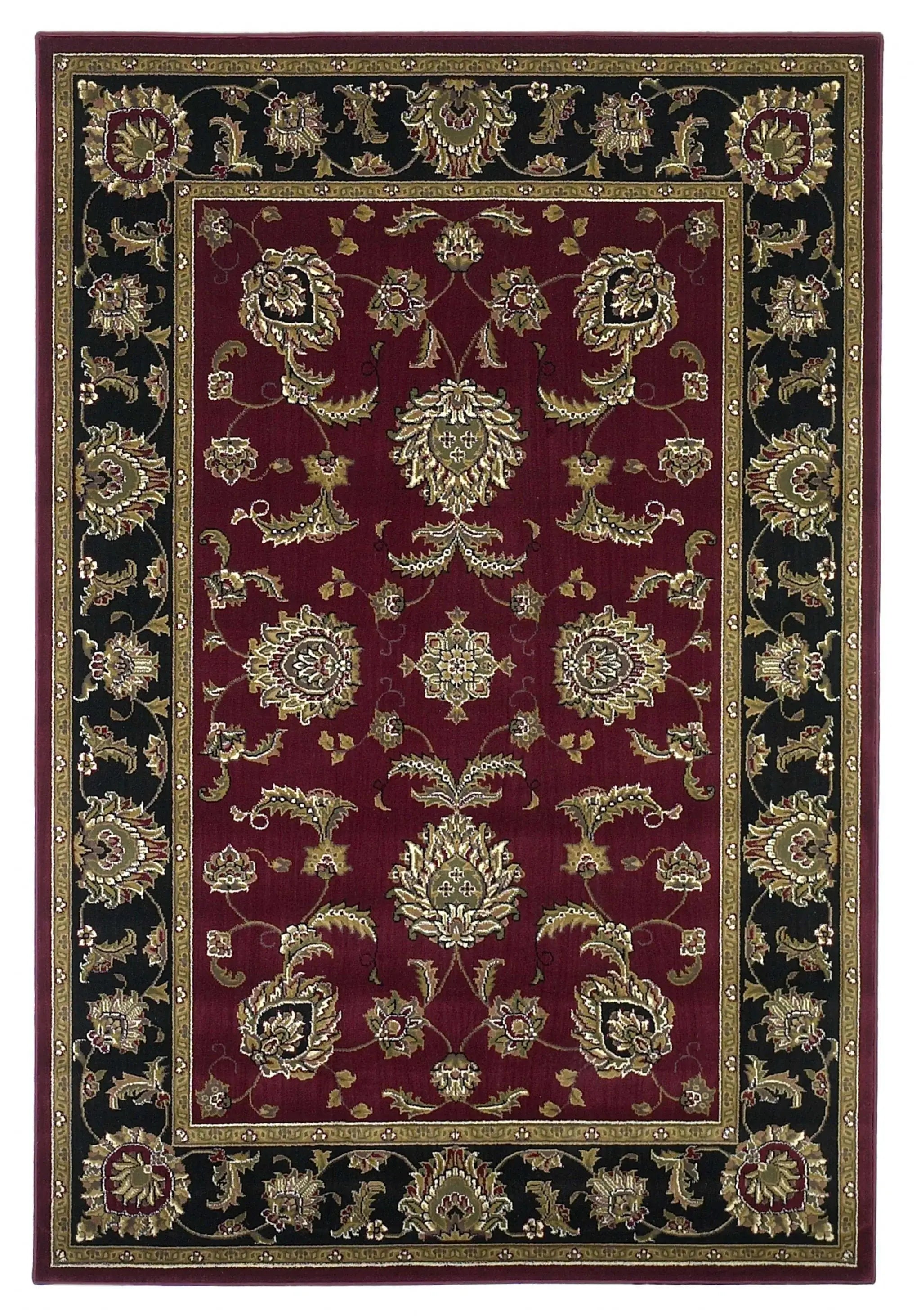 9' X 13' Red and Black Area Rug - Homeroots - Flyclothing LLC