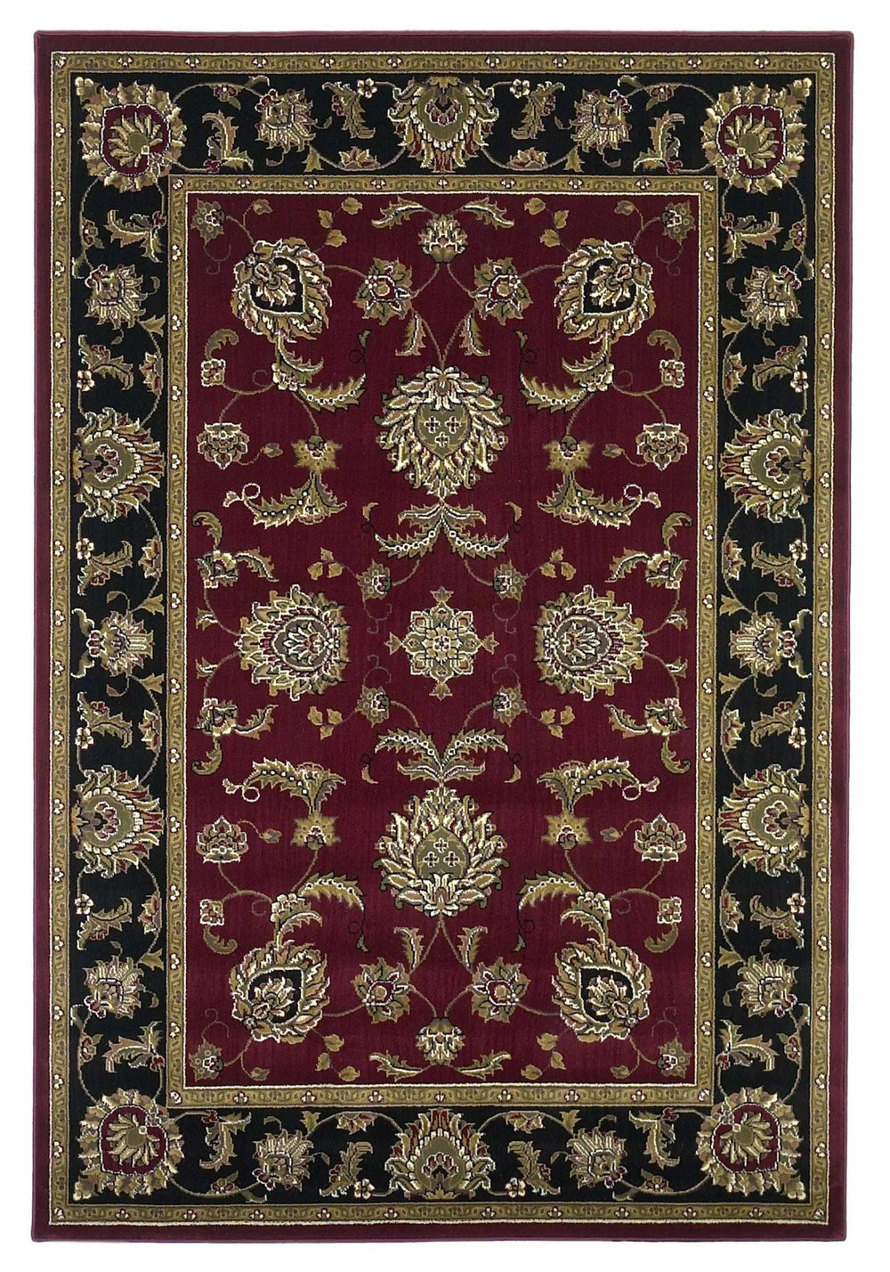 9' X 13' Red and Black Area Rug - Homeroots - Flyclothing LLC