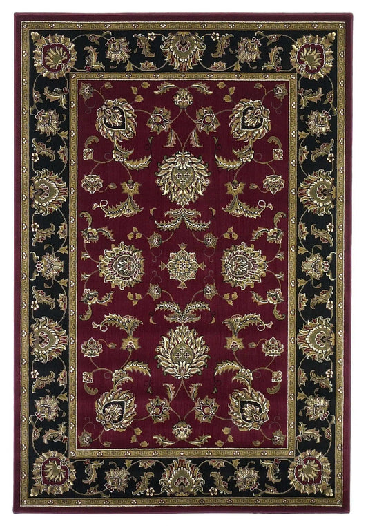 9' X 13' Red and Black Area Rug - Homeroots - Flyclothing LLC