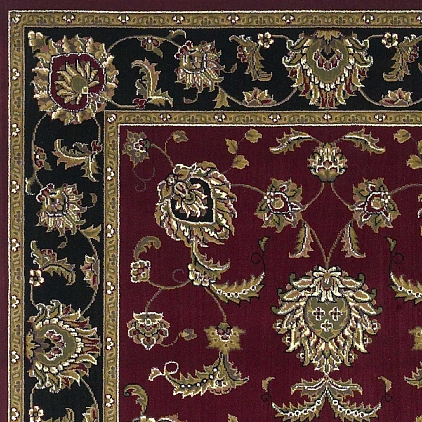 9' X 13' Red and Black Area Rug - Homeroots - Flyclothing LLC