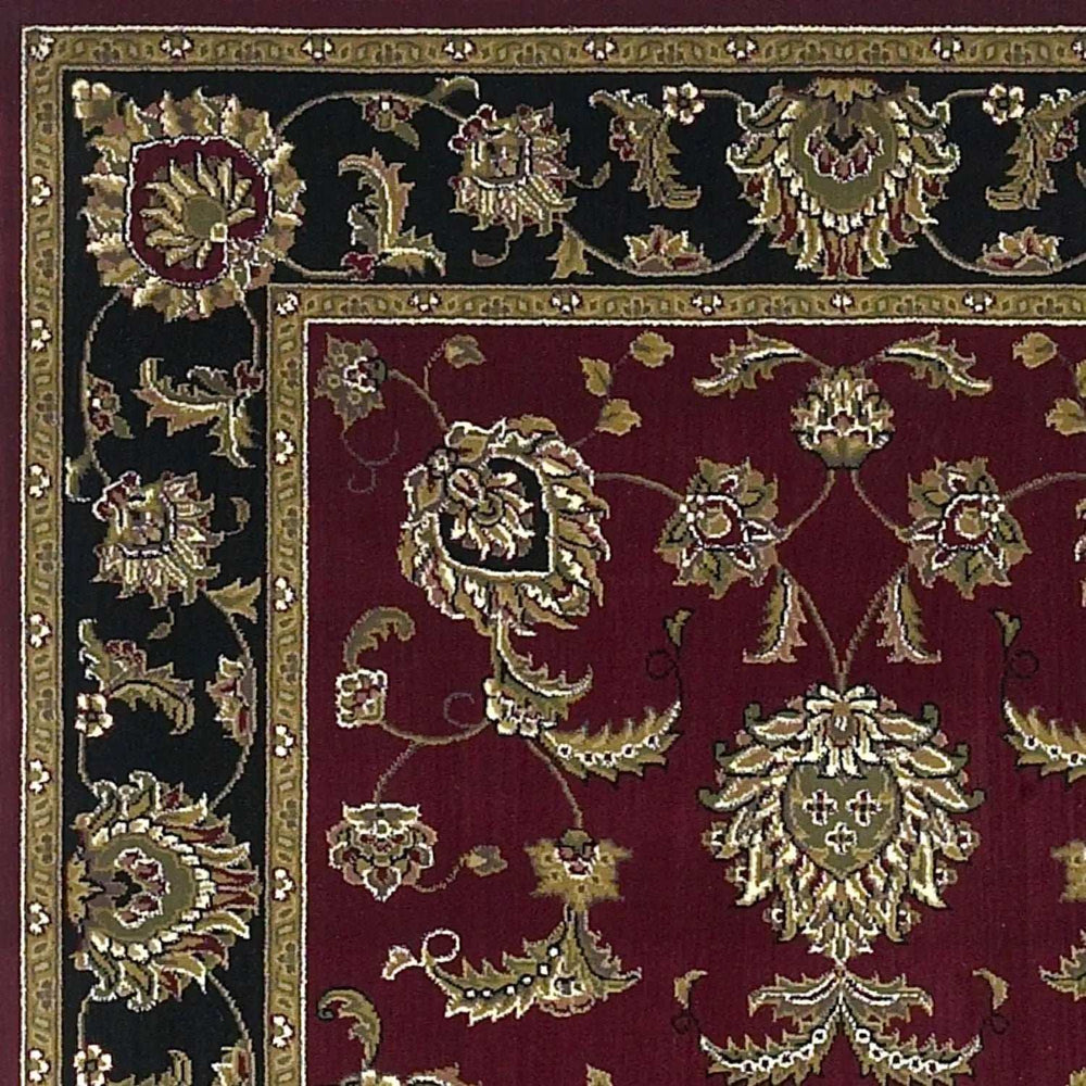 9' X 13' Red and Black Area Rug - Homeroots - Flyclothing LLC