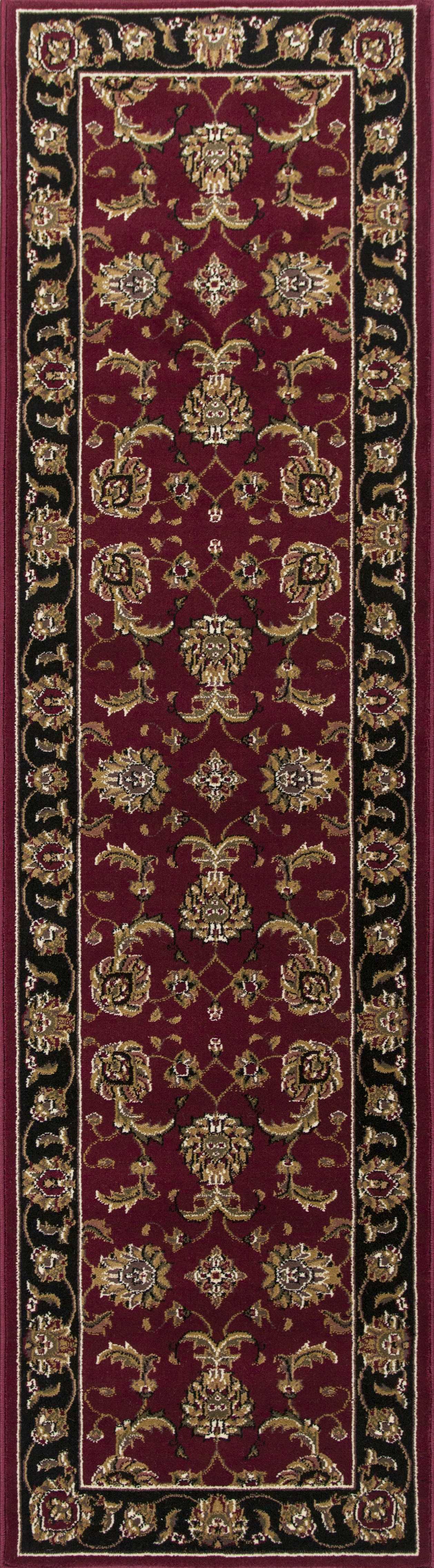 9' X 13' Red and Black Area Rug - Homeroots - Flyclothing LLC