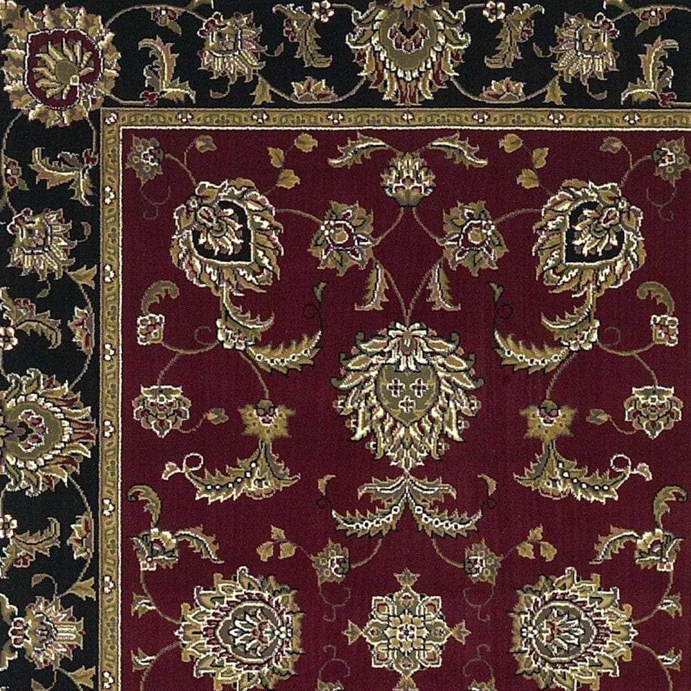 9' X 13' Red and Black Area Rug - Homeroots - Flyclothing LLC