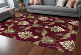 9' X 13' Red Area Rug - Homeroots