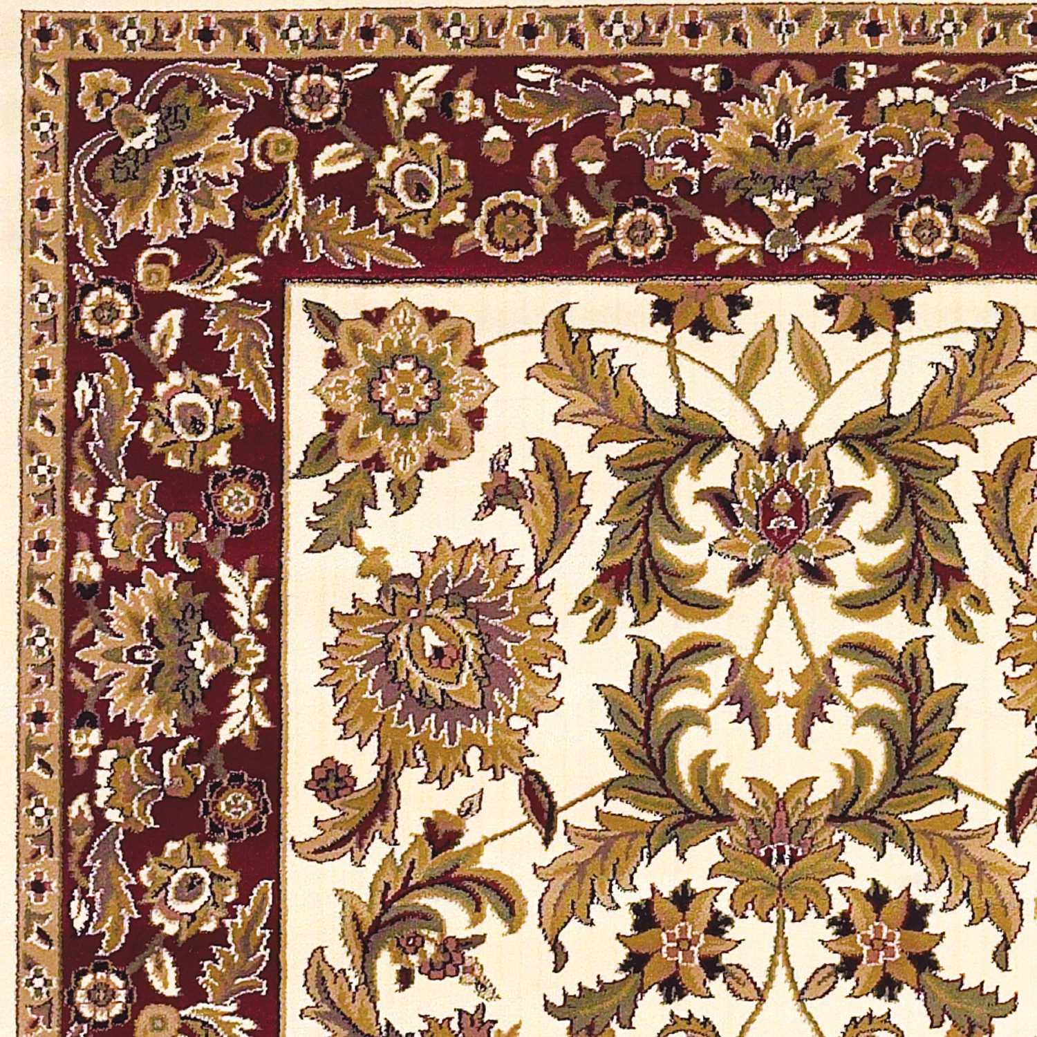 9' X 13' Polypropylene Ivory Or Red Area Rug - Homeroots - Flyclothing LLC