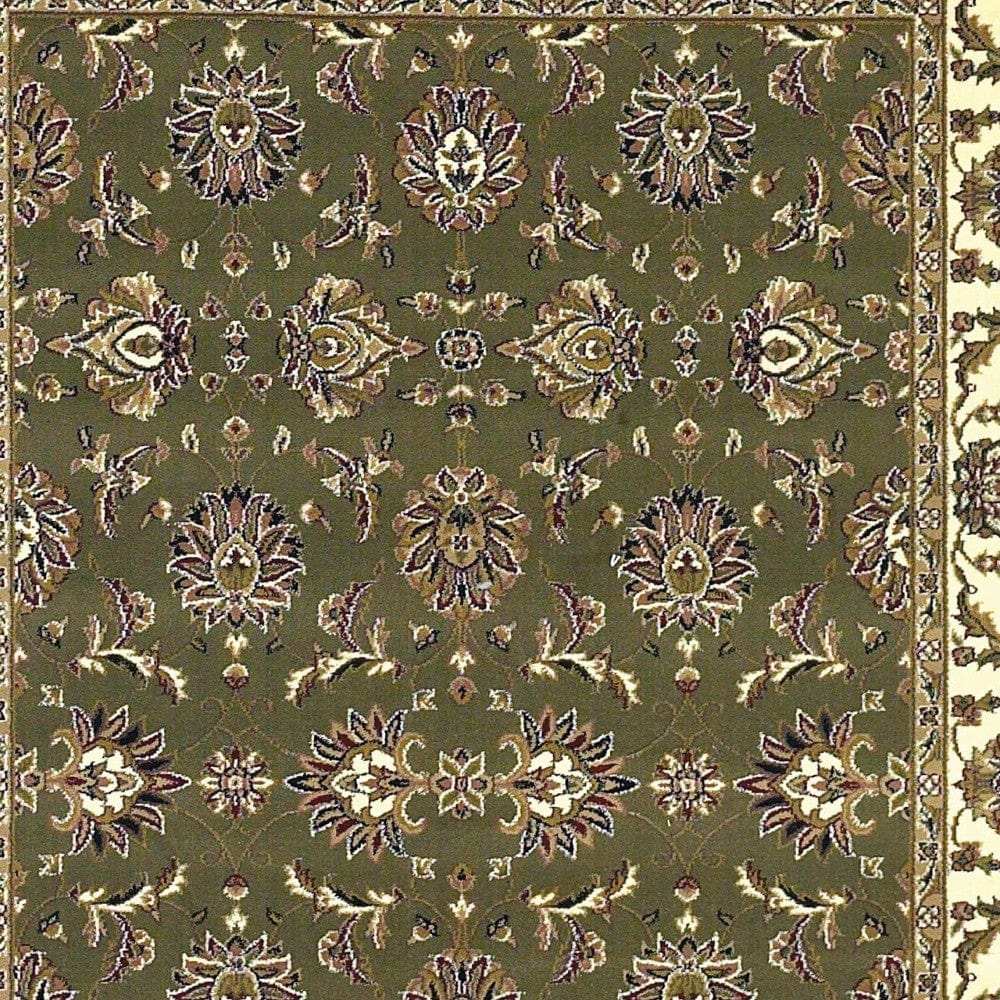 9' X 13' Polypropylene Green Or Ivory Area Rug - Homeroots - Flyclothing LLC