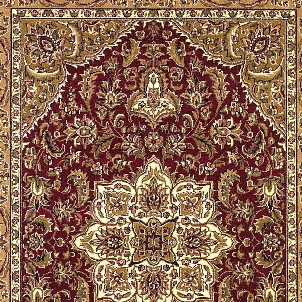 9' X 13' Polypropylene Red Or Beige Area Rug - Homeroots - Flyclothing LLC