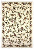 10' X 13' Ivory Machine Woven Floral Vines Indoor Area Rug - Homeroots