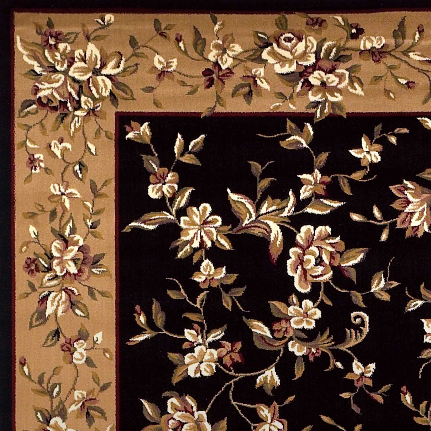9' X 13' Polypropylene Black Or Beige Area Rug - Homeroots - Flyclothing LLC