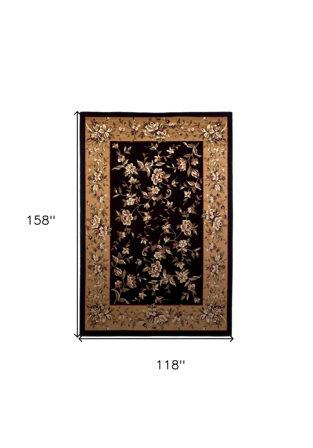 9' X 13' Polypropylene Black Or Beige Area Rug - Homeroots - Flyclothing LLC