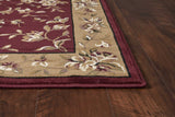 10' X 13' Red Beige Machine Woven Floral Traditional Indoor Area Rug - Homeroots - Flyclothing LLC