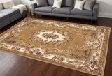 9' X 13' Beige and Ivory Area Rug - Homeroots