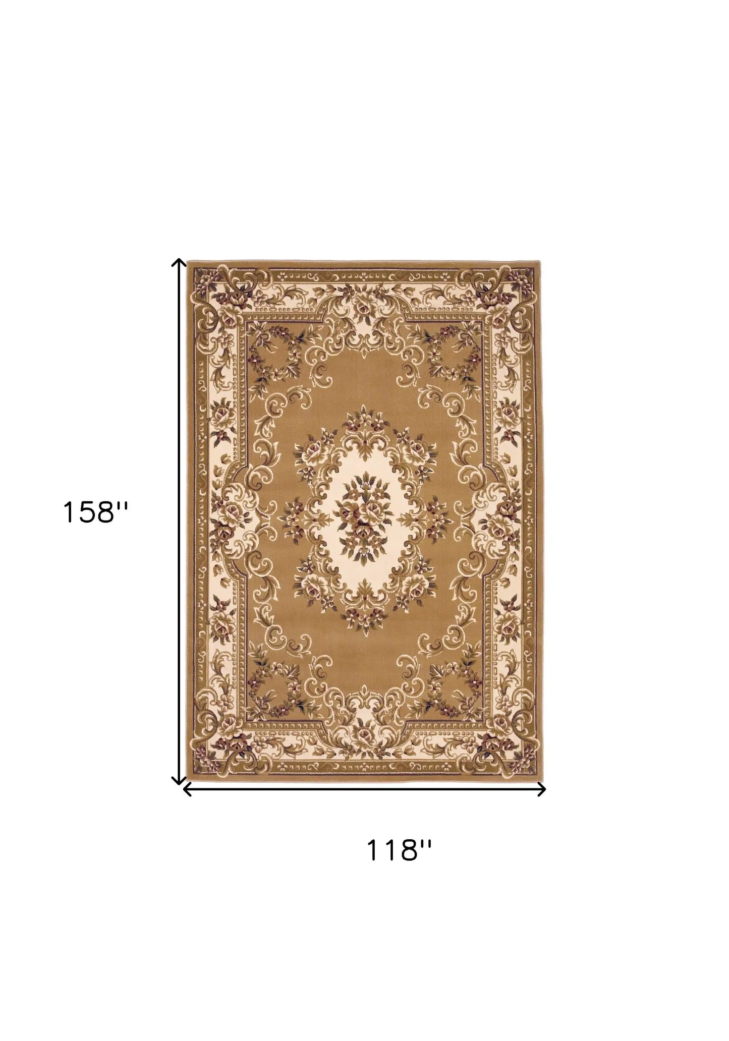 9' X 13' Beige and Ivory Area Rug - Homeroots - Flyclothing LLC