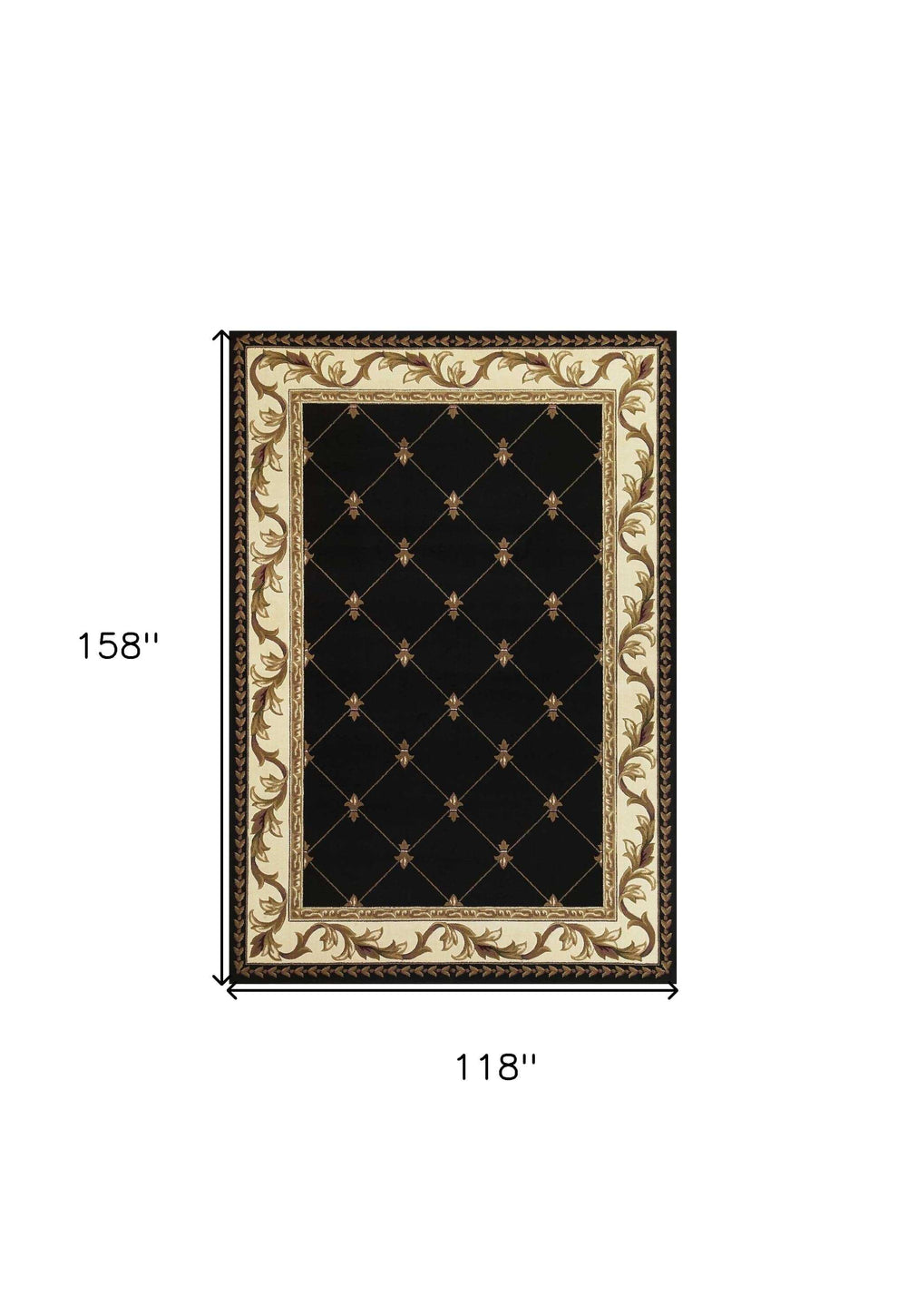 10' X 13' Brown and Black Oriental Area Rug - Homeroots - Flyclothing LLC