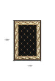 10' X 13' Brown and Black Oriental Area Rug - Homeroots
