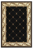 10' X 13' Brown and Black Oriental Area Rug - Homeroots