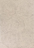9' X 12' Sand Beige Wool Geometric Hand Tufted Area Rug - Homeroots