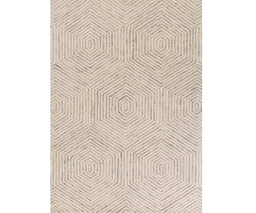 9' X 12' Sand Beige Wool Geometric Hand Tufted Area Rug - Homeroots - Flyclothing LLC