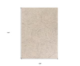 9' X 12' Sand Beige Wool Geometric Hand Tufted Area Rug - Homeroots