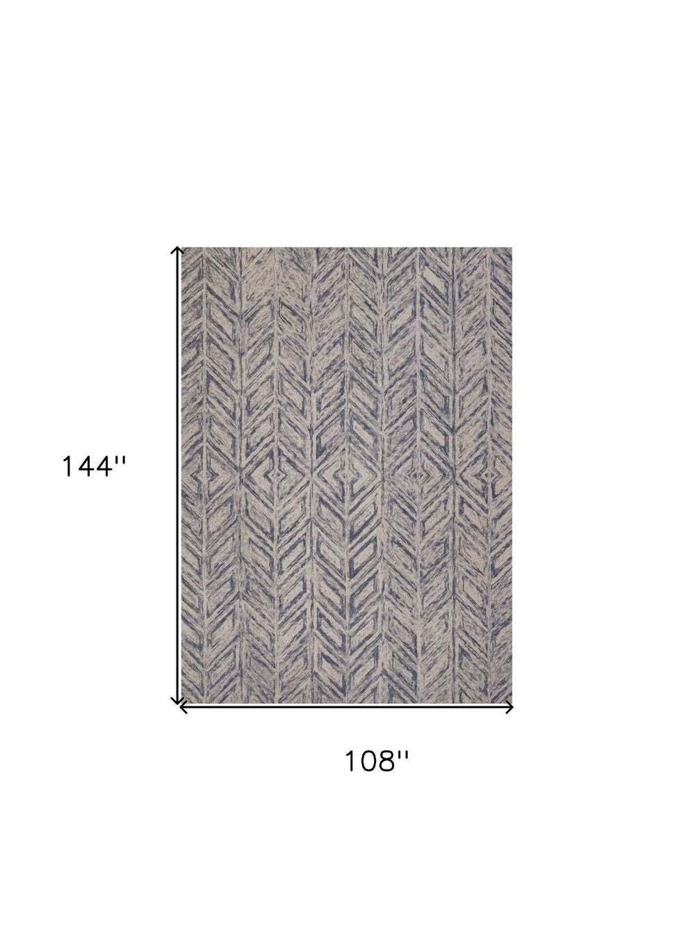 9' X 12' Blue Wool Hand Tufted Area Rug - Homeroots - Flyclothing LLC