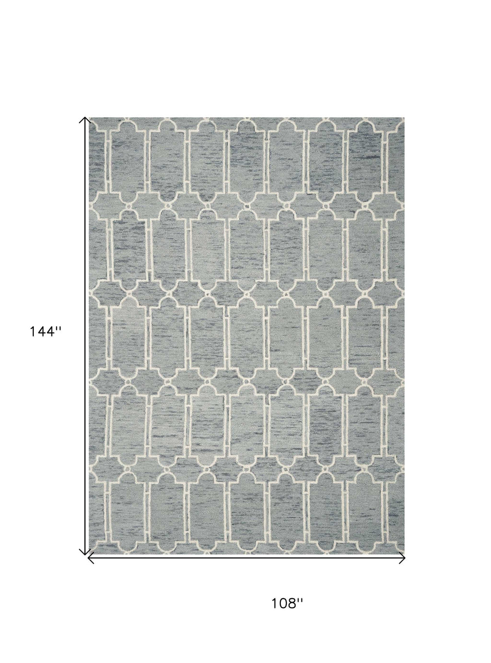 9' X 12' Wool Blue Area Rug - Homeroots - Flyclothing LLC