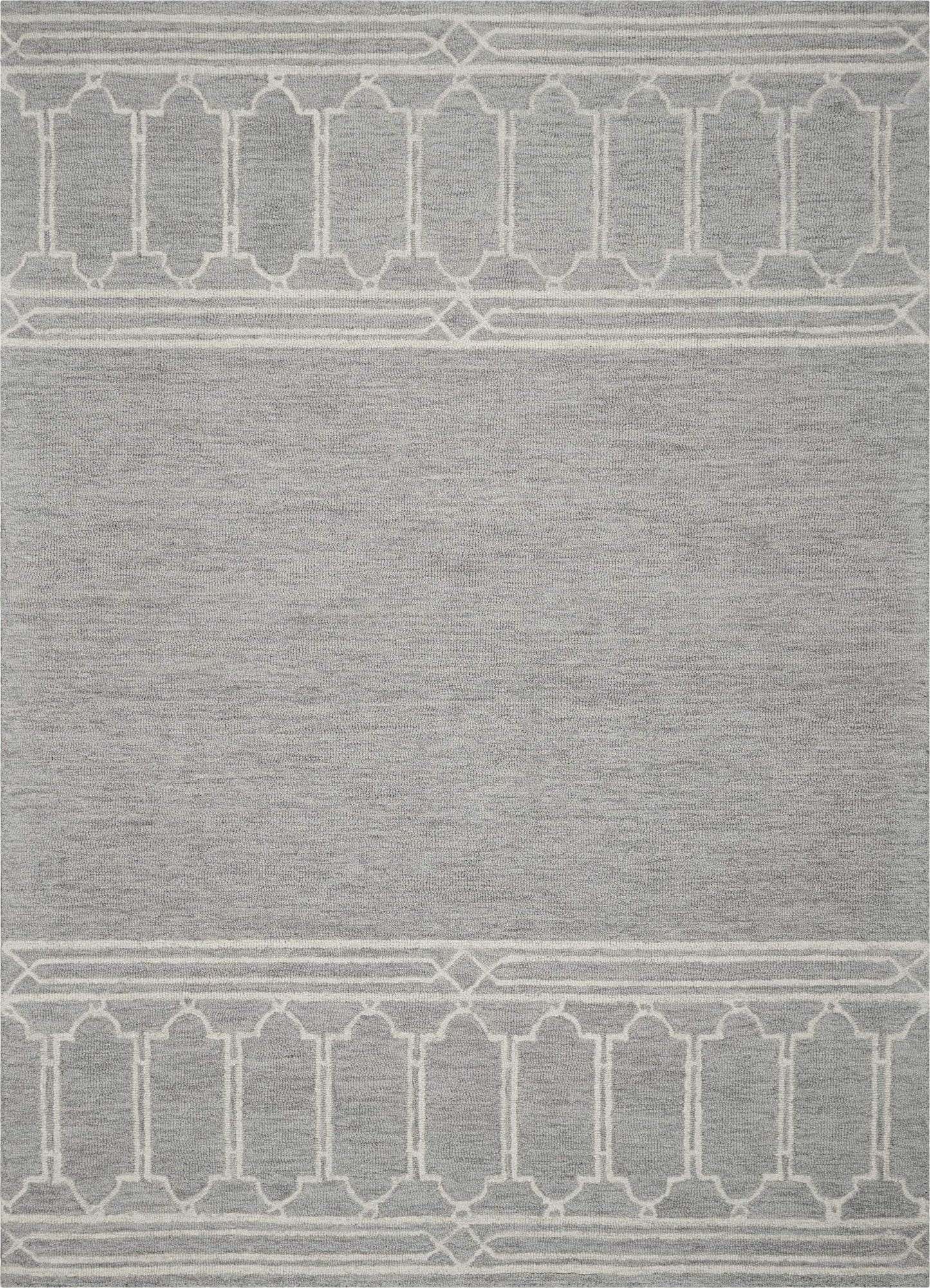 9' X 12' Grey Hand Tufted Geometric Indoor Area Rug - Homeroots - Flyclothing LLC
