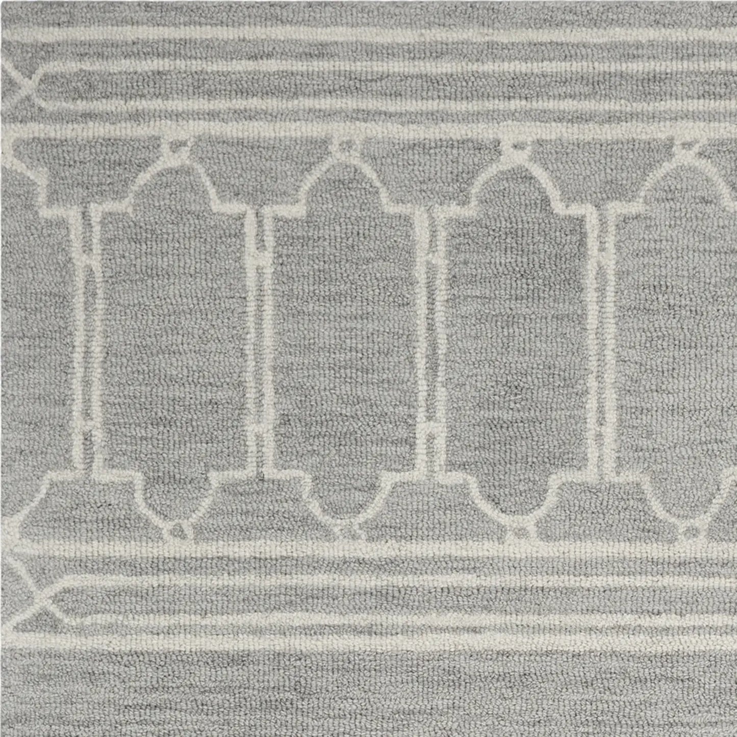 9' X 12' Grey Hand Tufted Geometric Indoor Area Rug - Homeroots - Flyclothing LLC