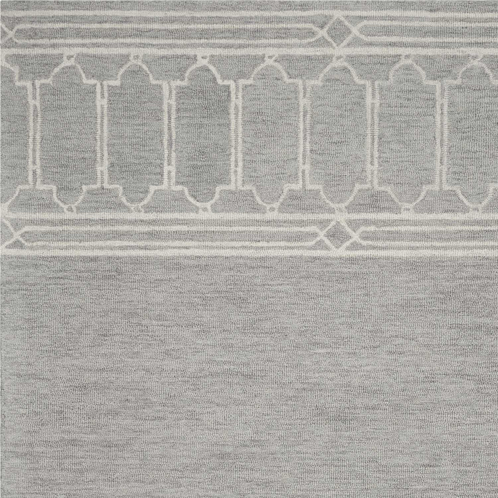 9' X 12' Grey Hand Tufted Geometric Indoor Area Rug - Homeroots - Flyclothing LLC
