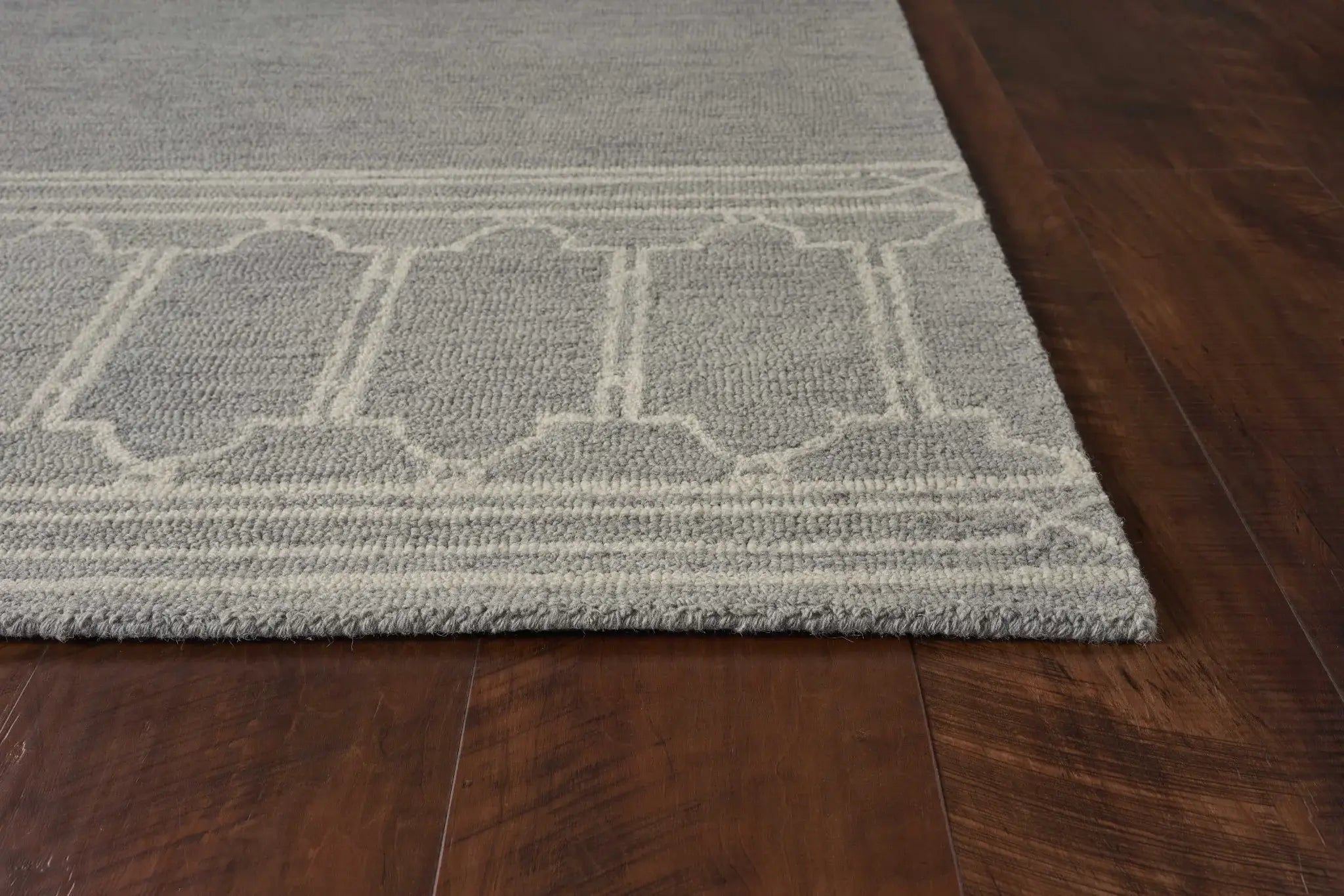 9' X 12' Grey Hand Tufted Geometric Indoor Area Rug - Homeroots - Flyclothing LLC