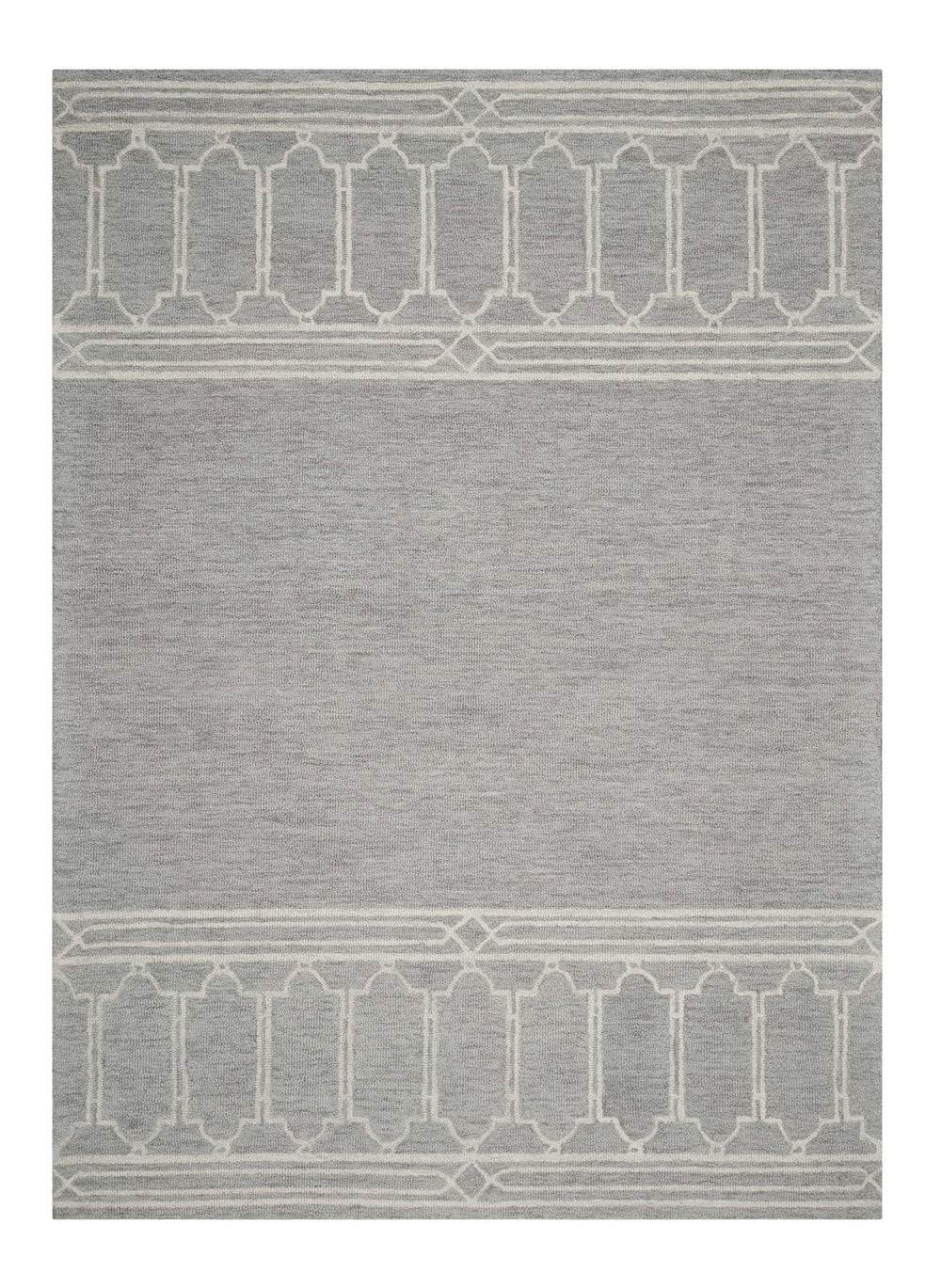 9' X 12' Grey Hand Tufted Geometric Indoor Area Rug - Homeroots - Flyclothing LLC
