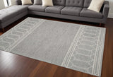 9' X 12' Grey Hand Tufted Geometric Indoor Area Rug - Homeroots
