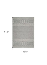 9' X 12' Grey Hand Tufted Geometric Indoor Area Rug - Homeroots - Flyclothing LLC