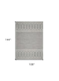9' X 12' Grey Hand Tufted Geometric Indoor Area Rug - Homeroots