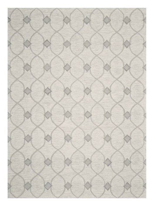 9' X 12' Ivory Wool Hand Tufted Area Rug - Homeroots - Flyclothing LLC