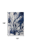 9' X 13' Blue Area Rug - Homeroots