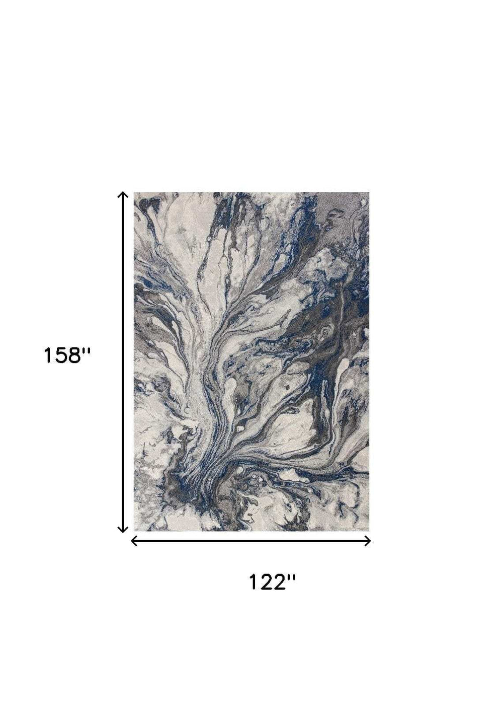 10' X 13' Grey Machine Woven Abstract Watercolor Indoor Area Rug - Homeroots - Flyclothing LLC