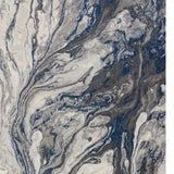 10' X 13' Grey Machine Woven Abstract Watercolor Indoor Area Rug - Homeroots