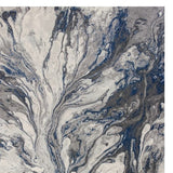 10' X 13' Grey Machine Woven Abstract Watercolor Indoor Area Rug - Homeroots