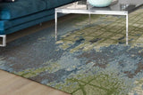 10' X 13' Blue and Green Abstract Area Rug - Homeroots - Flyclothing LLC