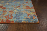 9' X 13' Polypropylene Blue Or Coral Area Rug - Homeroots - Flyclothing LLC
